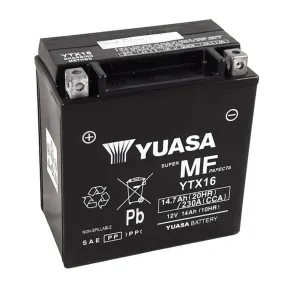 Batterie Yuasa YTX16 Activée Usine Sans Entretien - Batterie