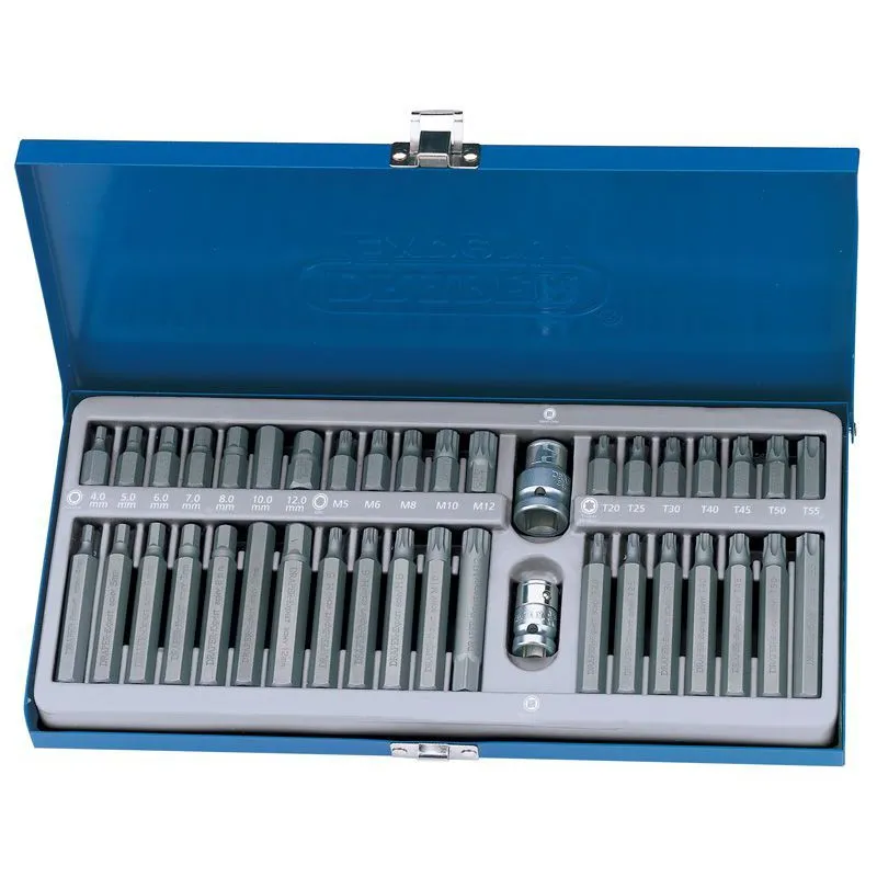 Coffret métallique de 40 douilles DRAPER TX-STAR, Spline (XZN), CHC