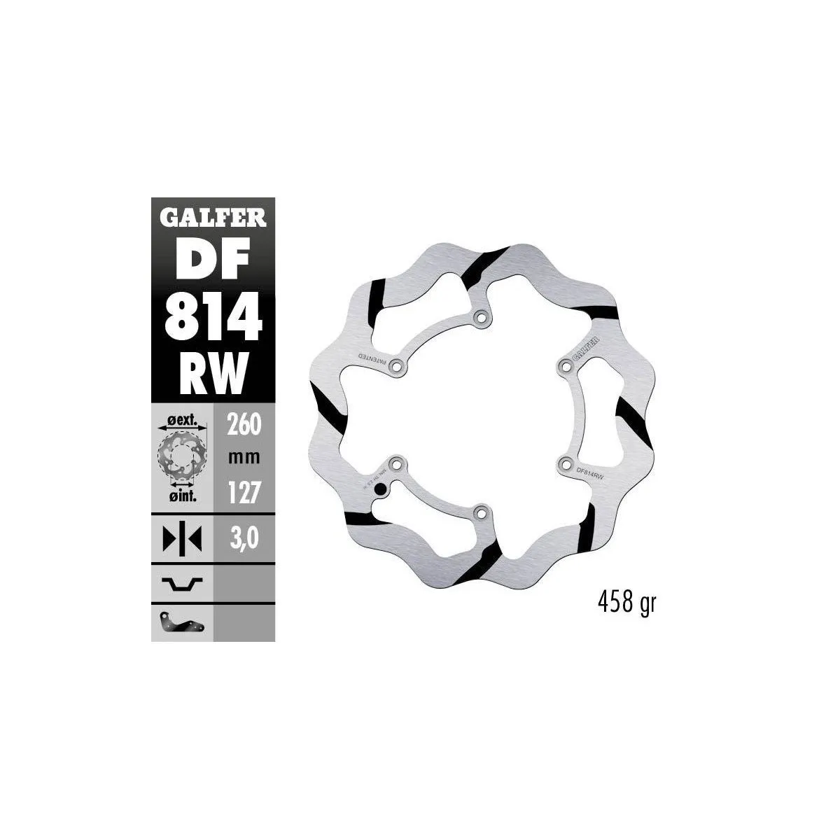 Disque de frein avant fixe Wave GALFER- 260 mm- BETA RR 4T