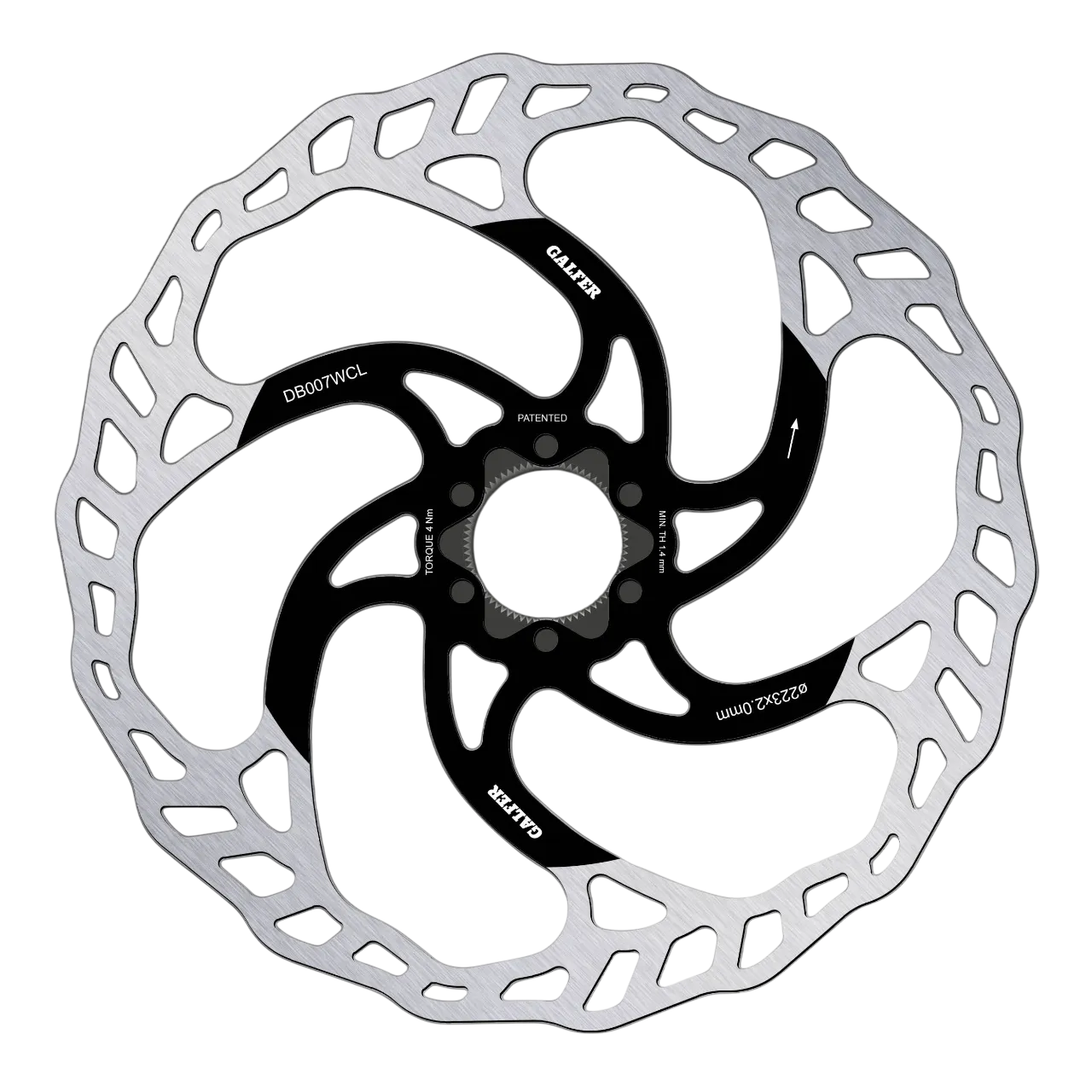 Disque pour E-Bike GALFER WAVE 2mm CENTER LOCK