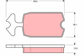 Jeu de 4 plaquettes de frein à disque TRW GDB127 