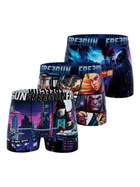 Lot de 3 boxers homme Garantie 2 ans Cyber Freegun - Violet