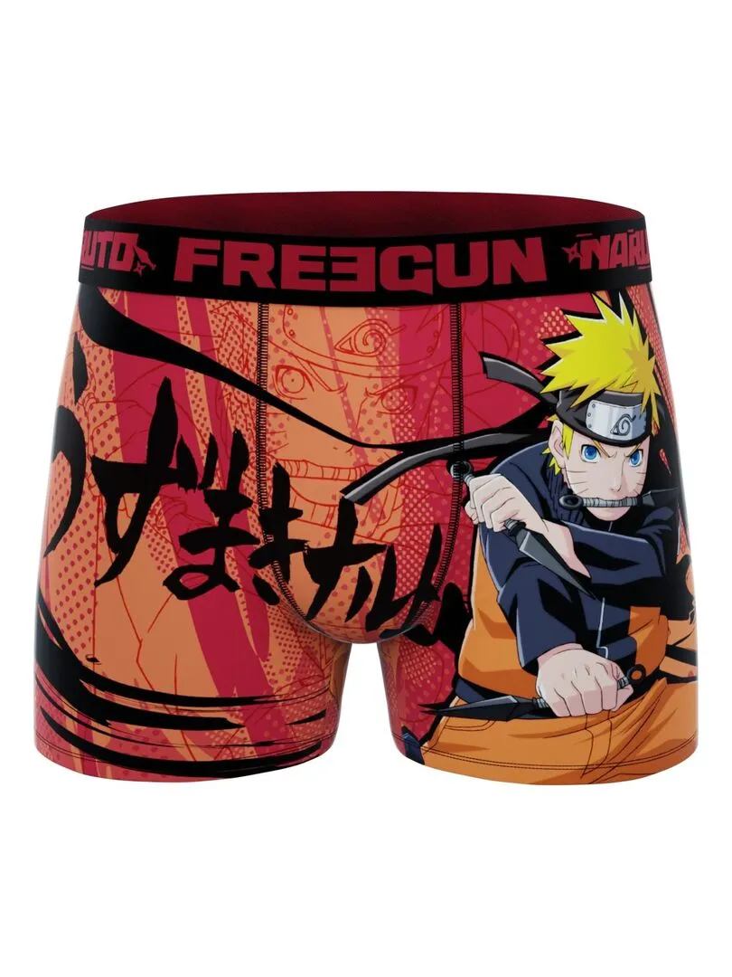 Lot de 3 boxers homme Naruto Shippuden Freegun - Orange