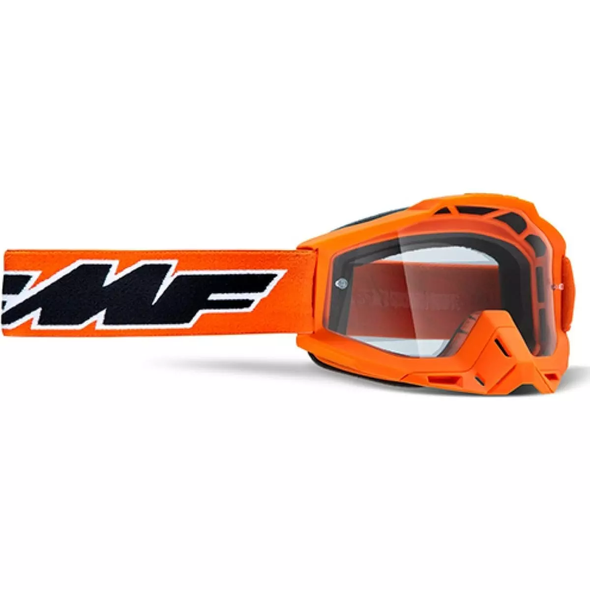 Masque FMF Powerbomb Rocket Orange Écran Transparent - Masque Cross