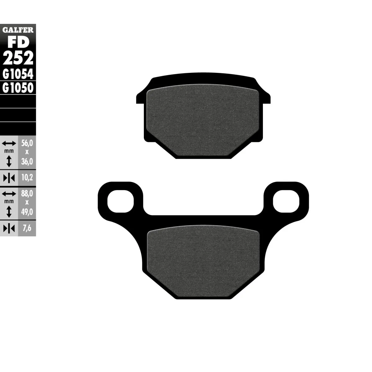 Plaquettes de frein GALFER - G1050SEMI METAL FD252