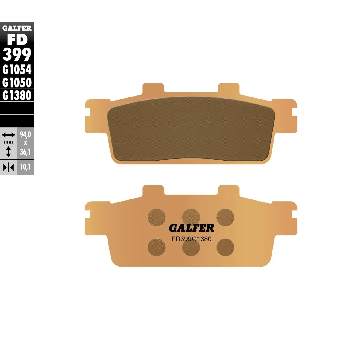 Plaquettes de frein GALFER - G1380 SINTER MAXI SCOOT FD399