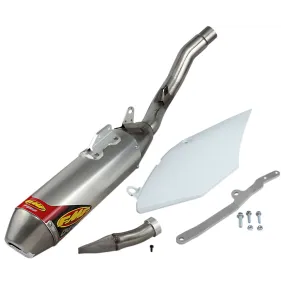 Silencieux d'échappement simple FMF Q4 HEX acier Honda 450 CRF-R/RX 2017-2019 avec plaque latérale